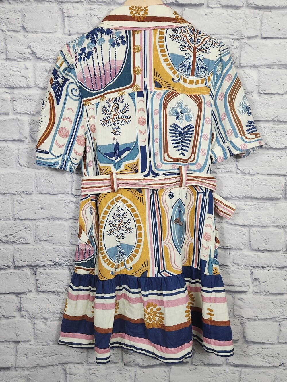 Farm Rio Cerrado Stamps Mini Dress - Picture 6 of 13